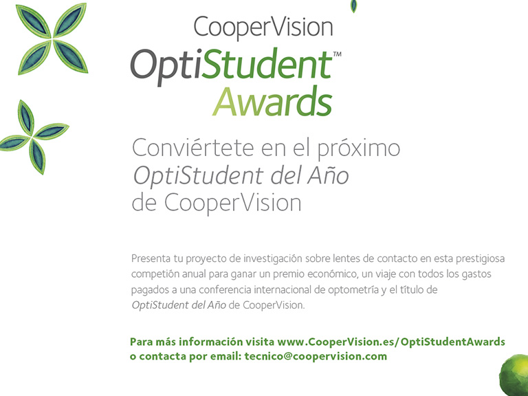 Optistudent Awards - presentar trabajo sobre lentes de contacto blandas antes del 29 de abril