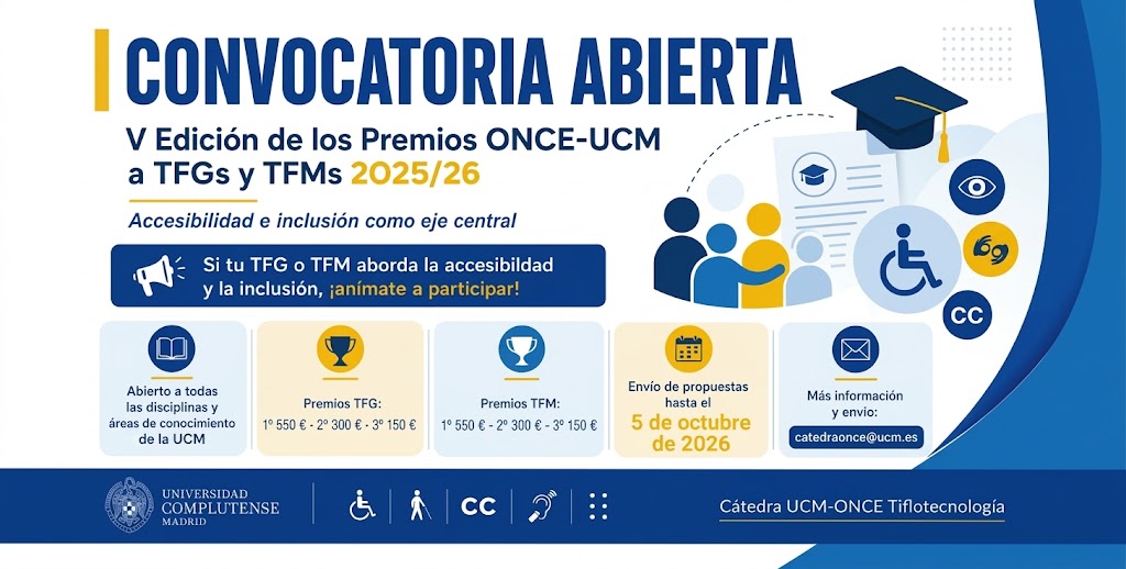 PREMIOS CÁTEDRA ONCE TFGs Y TFMs 2025/26