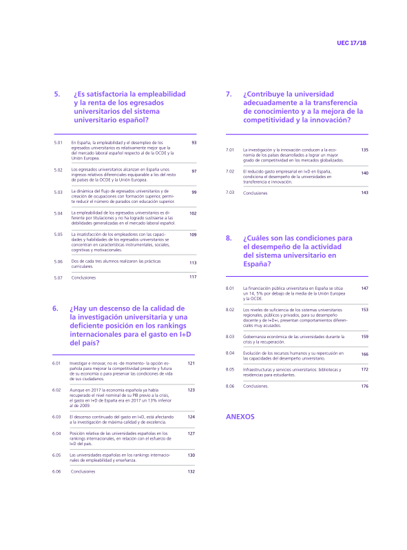 página 2 del Ïndice del informe